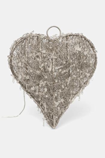 home & lifestyle led karácsonyi dekoráció 12 x 27 x 25 cm ezüst