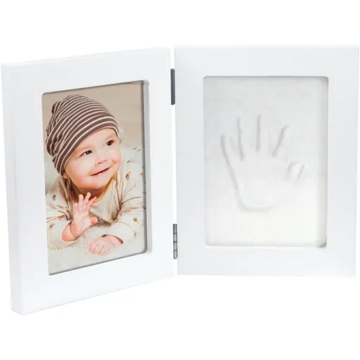 Happy Hands Double Frame Small sada na otisk miminka White 10 cm x 15 cm + 13 cm x 17 cm 1 ks