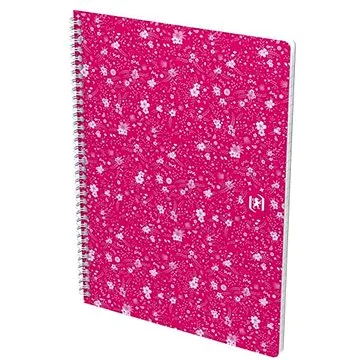 OXFORD Floral B5, 60 listů, linkovaný, červený (400094959/3)