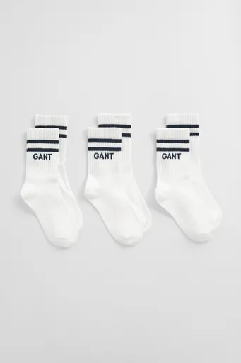 PONOŽKY GANT SPORT SOCKS 3-PACK WHITE
