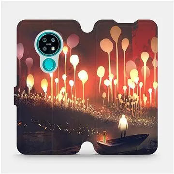 Flipové pouzdro na mobil Nokia 7.2 - VA01S Lampiony a muž v lodičce (5903516069903)