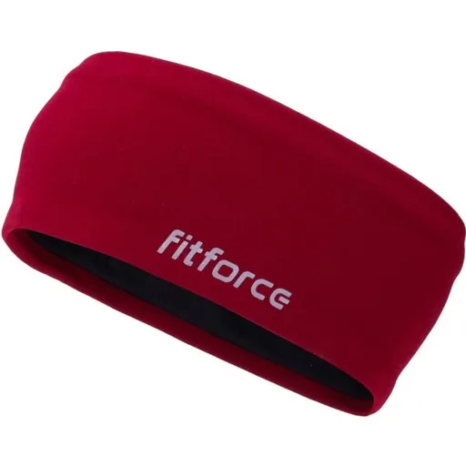 Fitforce THALES Běžecká čelenka, vínová, velikost UNI