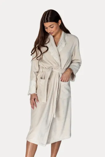 Dámský župan MAYA v dárkovém balení S Světle béžová