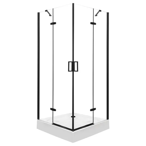 KERRA Sprchový kout Flow s vaničkou 80 (černý) 5907548118479