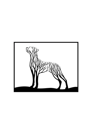 Vsepropejska Strom života ridgeback dekorace na zeď Rozměr (cm): 38 x 29, Dekor: Černá