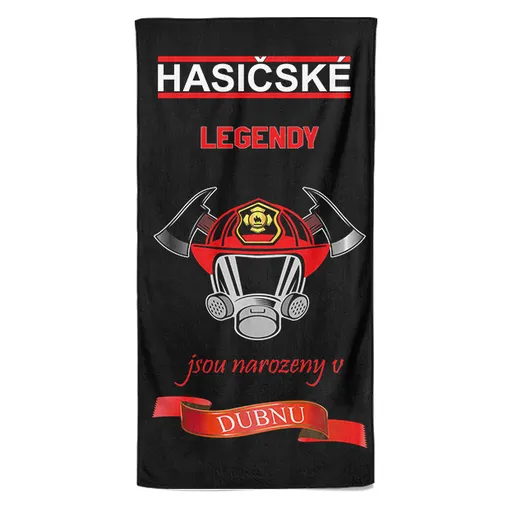 Osuška Hasičské legendy (Měsíc: 04 - Duben, Velikost osušky: 100x170cm)
