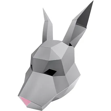 PolyPaper - 3D Papírová maska - Králík barevný (617669445396)