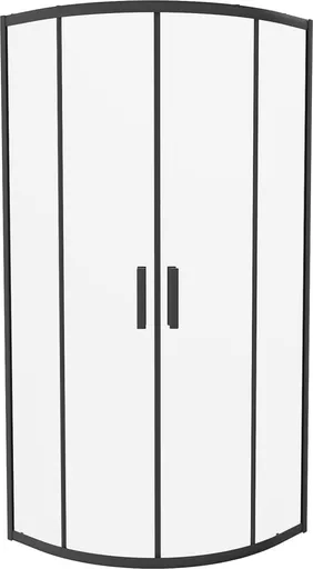 MEXEN Rio sprchový kout čtvrtkruh 90 x 90, transparent, černá 863-090-090-70-00