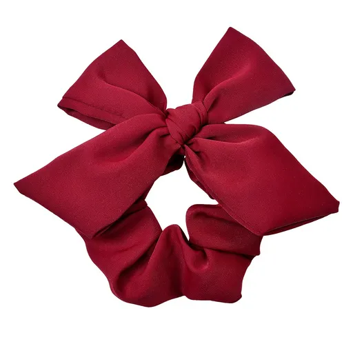 Červená gumička do vlasů s mašlí Clayre & Eef