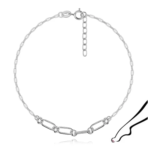 Stříbrný nákotník 925 s oválnými očky a kuličkami