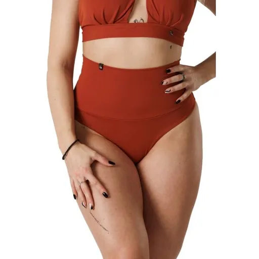 GOLDBEE SHAPEWEAR SWIMWEAR BOTTOMS Dámské stahovací plavecké kalhotky, oranžová, velikost XXL
