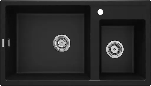 DEANTE Eridan grafit metalic Granitový dřez, 2 bowl ZQE_G20B