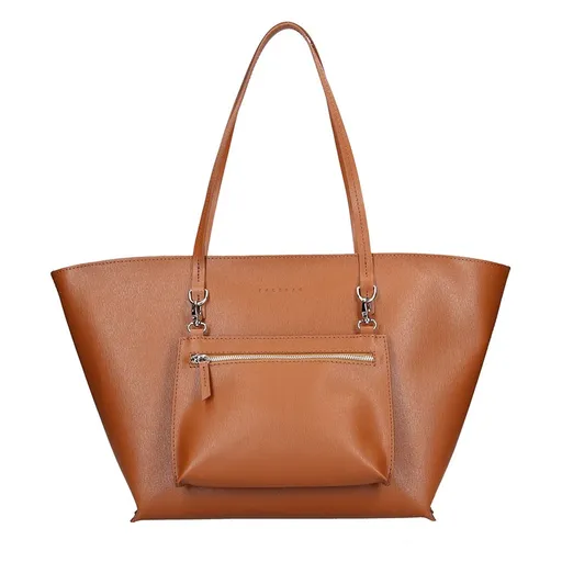 Dámská kožená kabelka Facebag 2v1 - hnědá