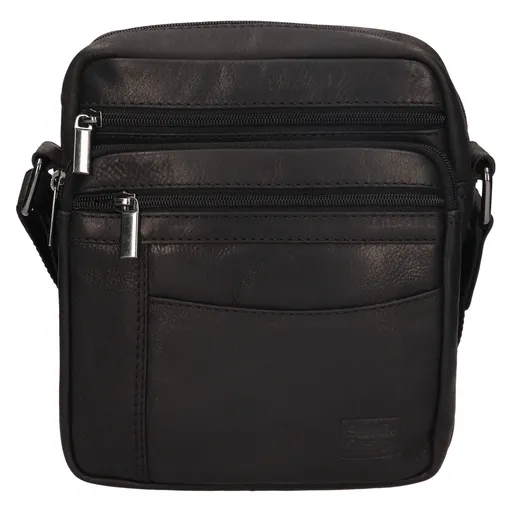 Pánská kožená taška přes rameno SendiDesign Stepan - černá