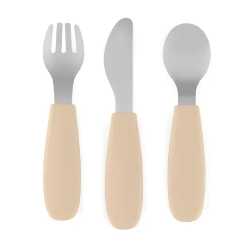 Petite&Mars Take&Match Stainless Steel Cutlery Set příbor pro děti Desert Sand 12m+ 3 ks