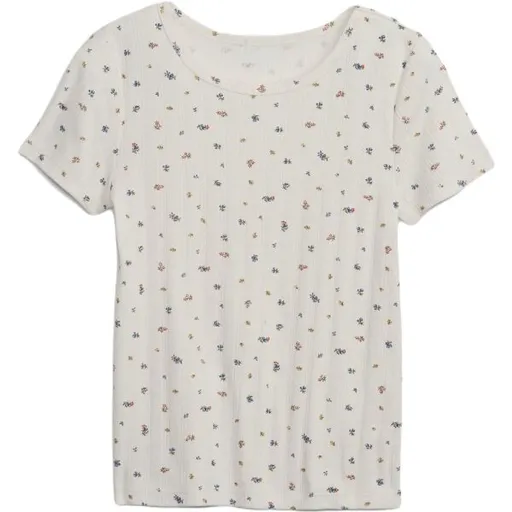 GAP POINTELLE Dívčí tričko, bílá, velikost