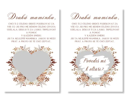 Personal Stírací los Povedeš mě k oltáři ? - Pink bouquet Barva: Zlatá