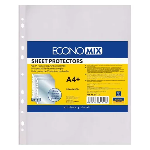 Chrániče na dokumenty A4 30µm, lesklé 20ks