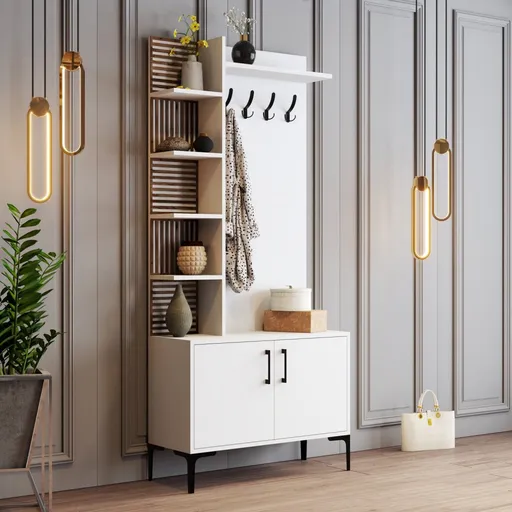 Předsíňová stěna Viyana D - White