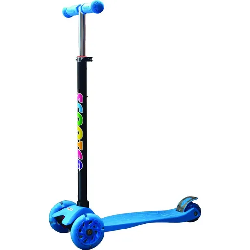 Dětská tříkolová koloběžka svítící  - sv.modrá