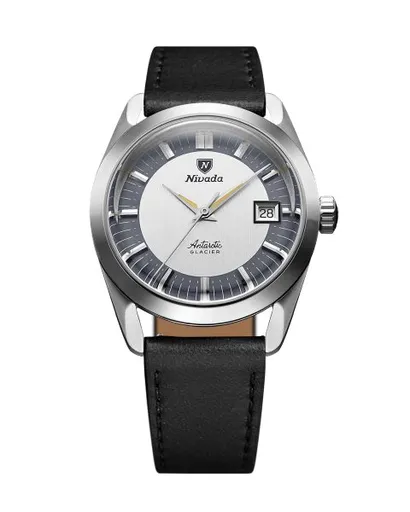 Nivada Grenchen Antarctic Glacier 35 mm - Black leather