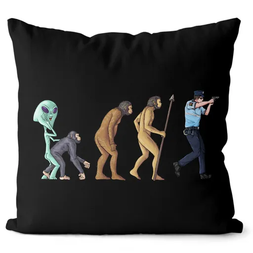 Polštář Evoluce policie (Velikost: 40 x 40 cm)