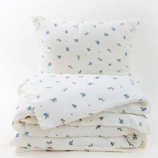 Matex Mušelínové povlečení Borůvky, 140 x 200 cm, 70 x 90 cm