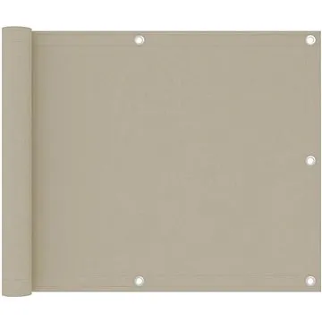 Balkónová zástěna béžová 75 x 300 cm oxfordská látka (134936)