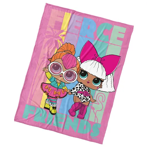 Carbotex Dětská deka L.O.L. Surprise Fierce Friends, 130 x 170 cm