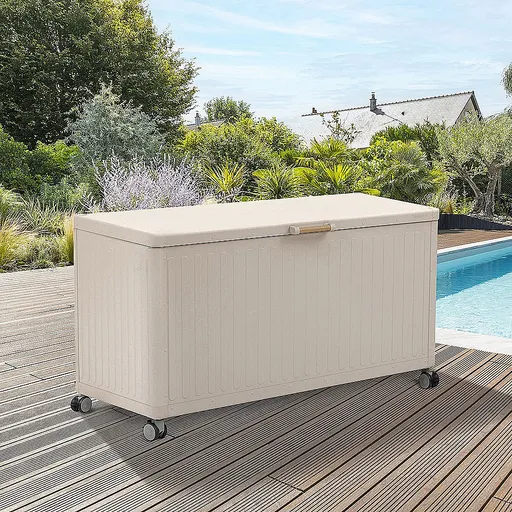 DEOKORK Venkovní úložný box 130 x 60 x 78 cm (ivory)