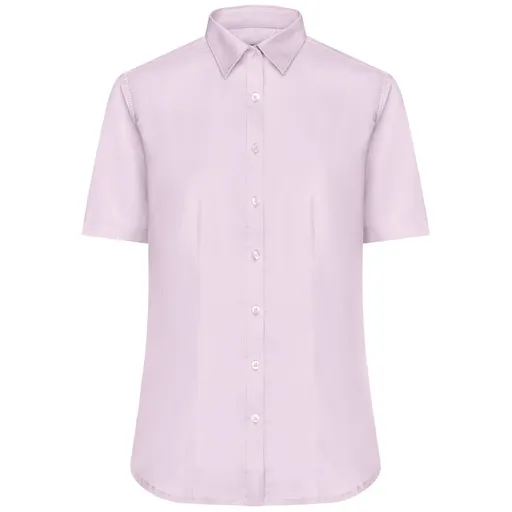 James & Nicholson (Daiber) Dámská košile s krátkým rukávem JN683 - Světle růžová | M