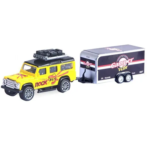 Alltoys Auto s přívěsem žluté