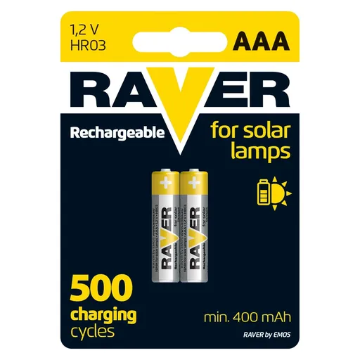 G. Wurm Nabíjecí baterie do solárních lamp RAVER AAA 400 mAh, 2 ks