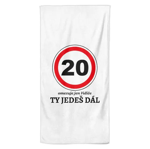 Osuška Ty jedeš dál (věk: 20, Velikost osušky: 100x170cm)