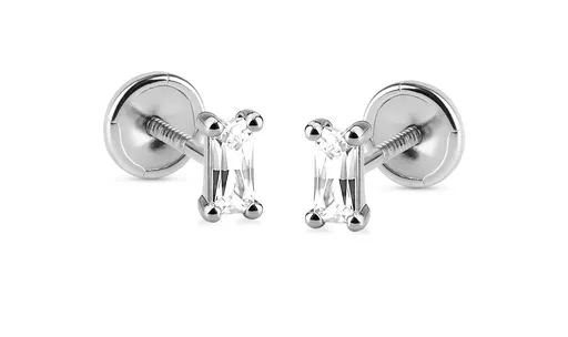 Brilio Decentní náušnice z bílého zlata s kubickým zirkonem 14/250.231/17ZIR Esp
