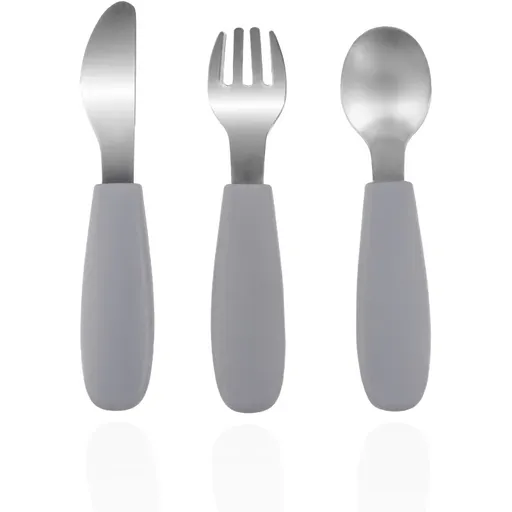 Zopa Silicone Children's Cutlery příbor pro děti 6 m+ Dove Grey 3 ks