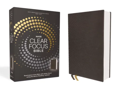 NASB, Clear Focus Bible, Leathersoft, Charcoal Brown - Zondervan