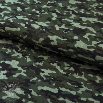 Bavlněná látka Camouflage army