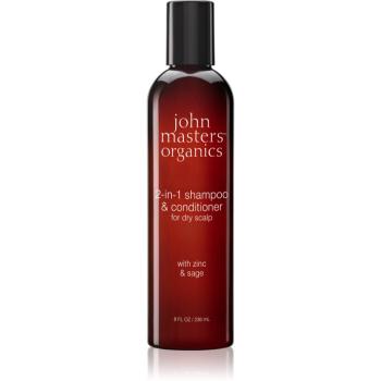 John Masters Organics Scalp 2 in 1 Shampoo with Zinc & Sage šampon a kondicionér 2 v 1 236 ml