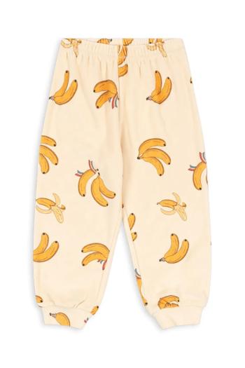 Detské tepláky Konges Sløjd ITTY SWEAT PANTS GOTS béžová farba, vzorované, KS102599