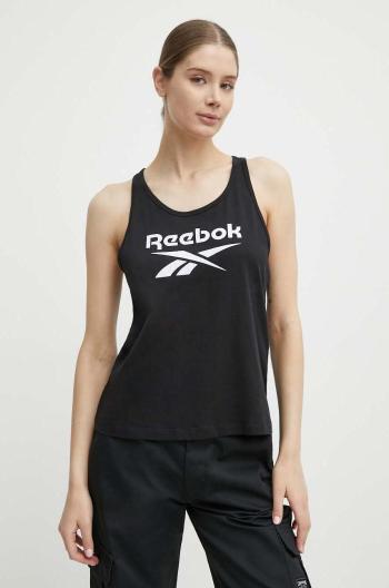 Bavlněný top Reebok Identity černá barva, 100034778