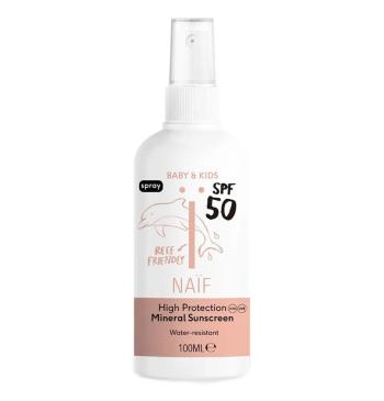 NAÏF Ochranný sprej na opalování pro děti a miminka SPF 50 Baby & Kids (Mineral Sunscreen) 100 ml