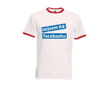 Pánské tričko s kontrastními lemy Nejsem na facebooku