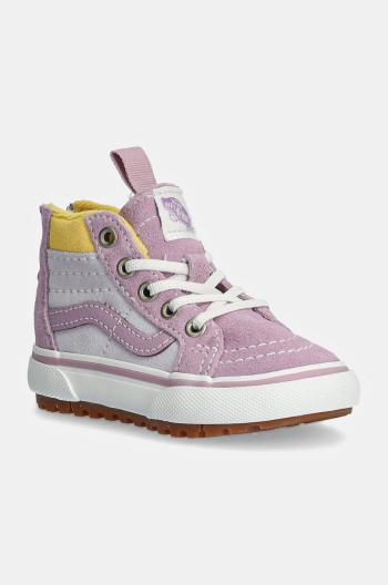 Dětské semišové tenisky Vans MTE SK8-Hi Zip fialová barva, VN000D0M6GL1