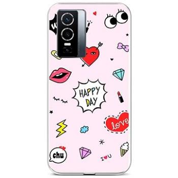 TopQ Kryt Vivo Y76 5G silikon Happy Day 72418 (Sun-72418)