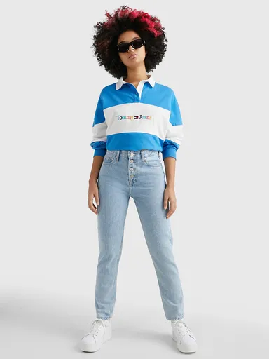 Tommy Jeans dámské světle modré džíny IZZIE DW0DW15494 26/30