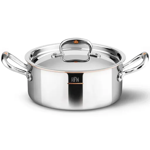 Kastrol CON CUORE 20 cm, stříbrná, měď, Ruffoni