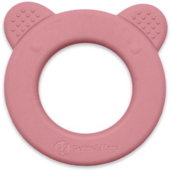 Petite&Mars Beary jucărie pentru dentiție cu zornăitoare Dusty Rose 0 m+ 1 buc