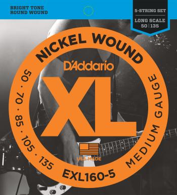 D'Addario EXL160-5 Struny pro 5-strunnou baskytaru