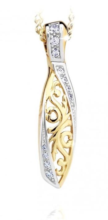 Cutie Jewellery Přívěsek ze žlutého zlata se zirkony Z6325-2148-40-10-X-1